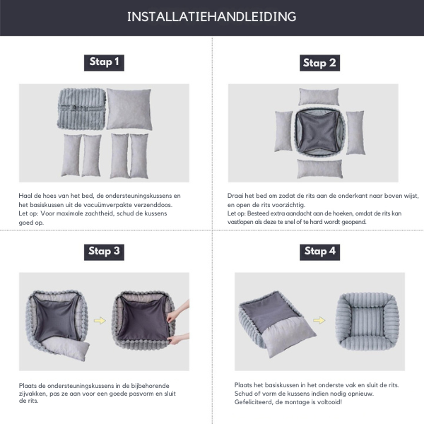 Orthopedisch Bolsterbed – Perfect zowel voor hond als kat.