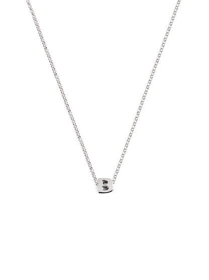 Zilveren ketting met gepersonaliseerd initiaal