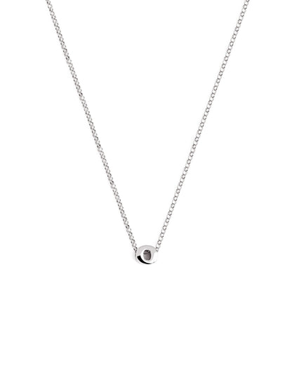 Zilveren ketting met gepersonaliseerd initiaal